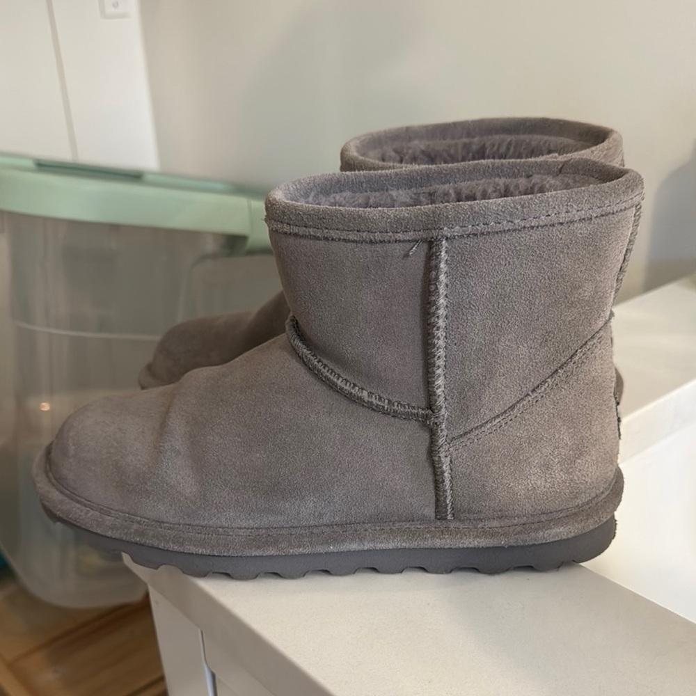Bearpaw Gray Suede Boots
